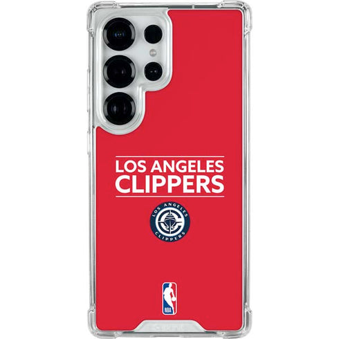 NBA Los Angeles Clippers Standard Red Galaxy S25 Ultra Clear Case