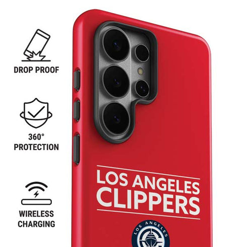 NBA Los Angeles Clippers Standard Red Galaxy S26 Ultra Impact Case