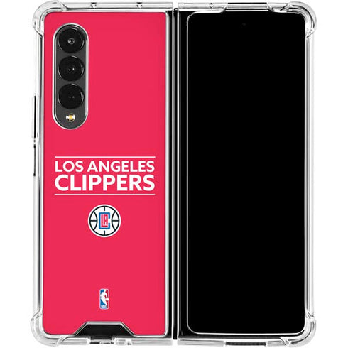 NBA Los Angeles Clippers Standard Red Galaxy Z Fold4 5G Clear Case