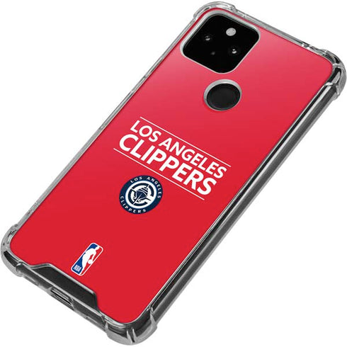 NBA Los Angeles Clippers Standard Red Google Pixel 5 Clear Case