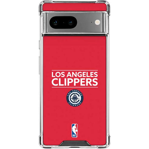 NBA Los Angeles Clippers Standard Red Google Pixel 8 Clear Case