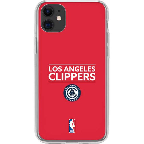 NBA Los Angeles Clippers Standard Red iPhone 11 Clear Case