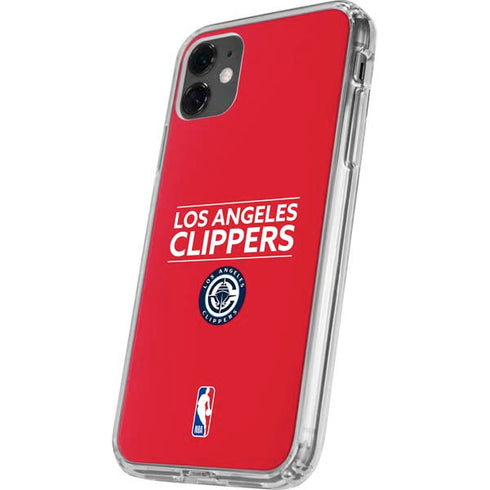 NBA Los Angeles Clippers Standard Red iPhone 11 Clear Case