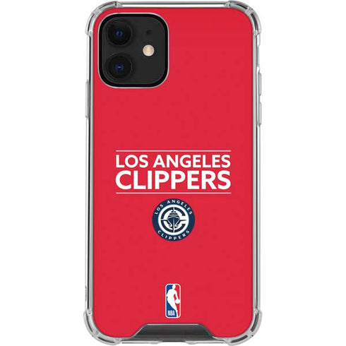 NBA Los Angeles Clippers Standard Red iPhone 12 Clear Case