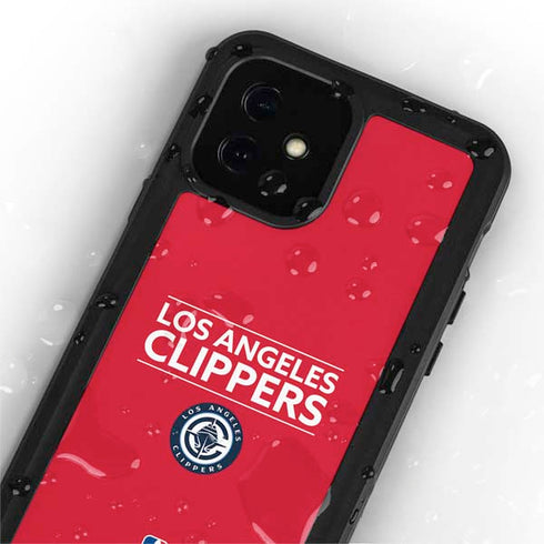 NBA Los Angeles Clippers Standard Red iPhone 12 Mini Waterproof Case