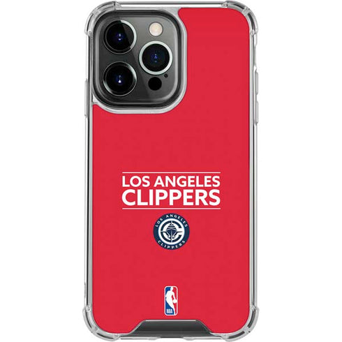 NBA Los Angeles Clippers Standard Red iPhone 14 Pro Clear Case