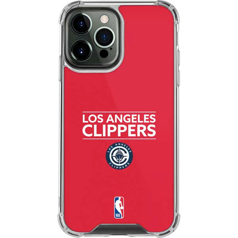 NBA Los Angeles Clippers Standard Red iPhone 14 Pro Max Clear Case