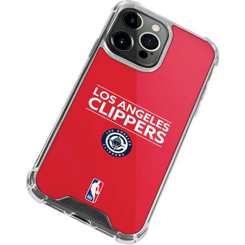 NBA Los Angeles Clippers Standard Red iPhone 14 Pro Max Clear Case