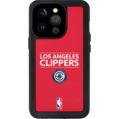 NBA Los Angeles Clippers Standard Red iPhone 14 Pro Waterproof Case