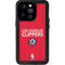 NBA Los Angeles Clippers Standard Red iPhone 14 Pro Waterproof Case