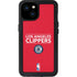 NBA Los Angeles Clippers Standard Red iPhone 15 Plus Waterproof Case