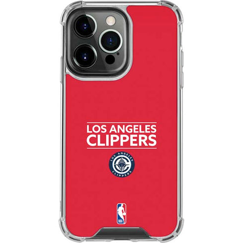 NBA Los Angeles Clippers Standard Red iPhone 15 Pro Clear Case