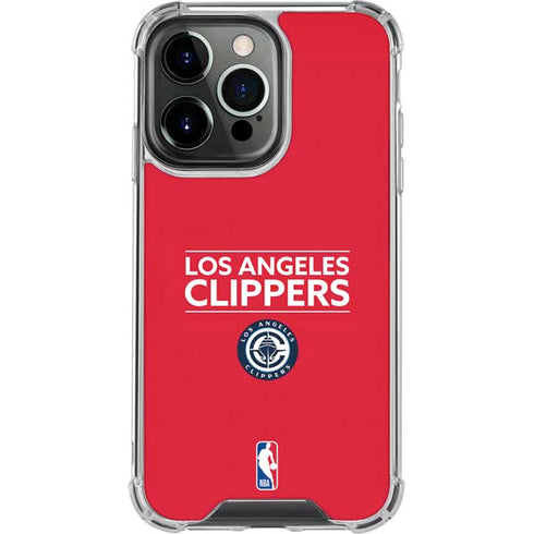 NBA Los Angeles Clippers Standard Red iPhone 15 Pro Max Clear Case