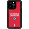 NBA Los Angeles Clippers Standard Red iPhone 15 Pro Waterproof Case