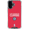 NBA Los Angeles Clippers Standard Red iPhone 16 Clear Case