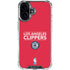 NBA Los Angeles Clippers Standard Red iPhone 16 Clear Case