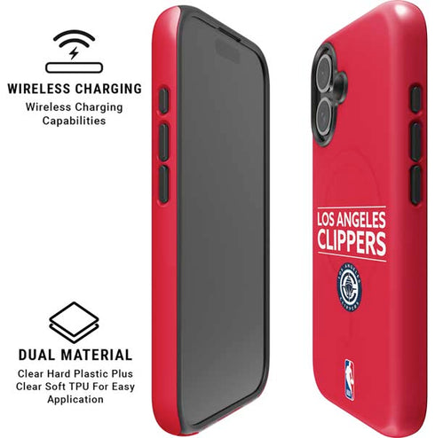 NBA Los Angeles Clippers Standard Red iPhone 16 Magsafe Impact Case