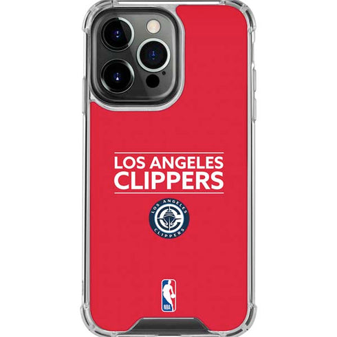 NBA Los Angeles Clippers Standard Red iPhone 16 Pro Max Clear Case