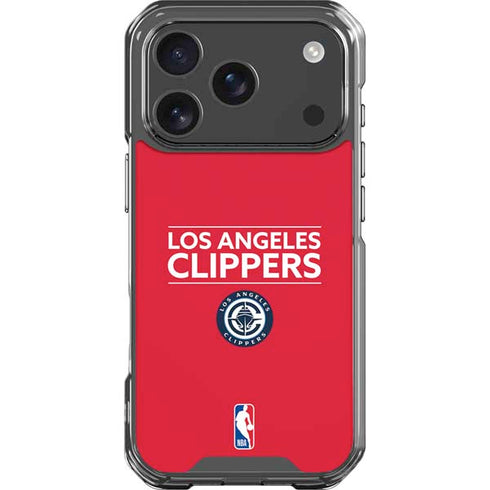NBA Los Angeles Clippers Standard Red iPhone 18 Pro Clear Case