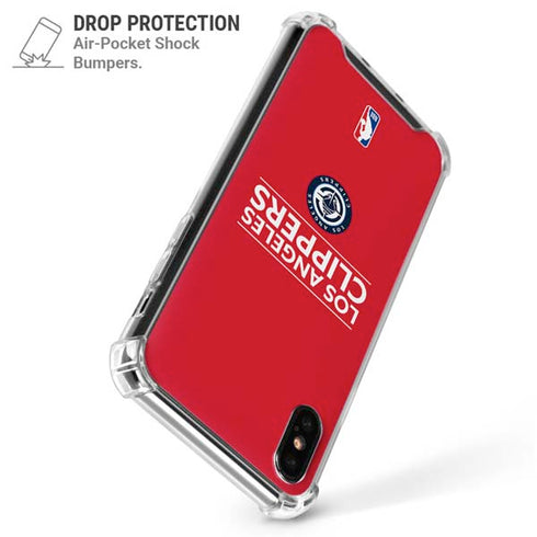 NBA Los Angeles Clippers Standard Red iPhone X/XS Clear Case