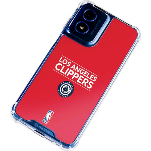 NBA Los Angeles Clippers Standard Red Moto G Play 4G (2024) Clear Case