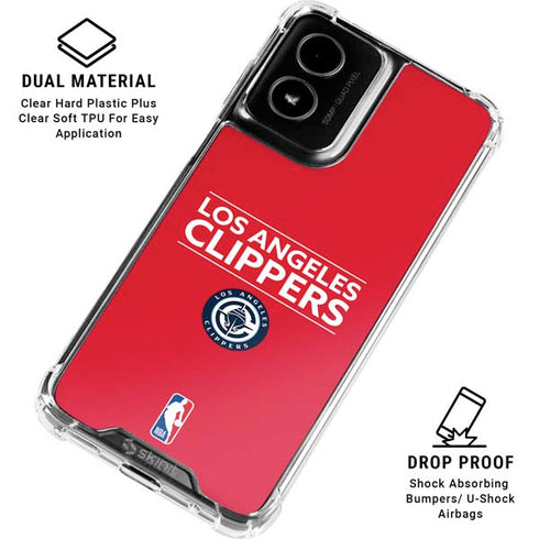 NBA Los Angeles Clippers Standard Red Moto G Power 5G (2024) Clear Case