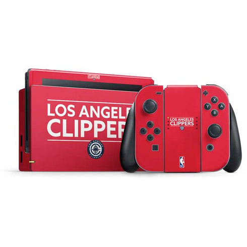 NBA Los Angeles Clippers Standard Red Nintendo Switch Bundle Skin