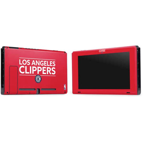 NBA Los Angeles Clippers Standard Red Nintendo Switch Bundle Skin
