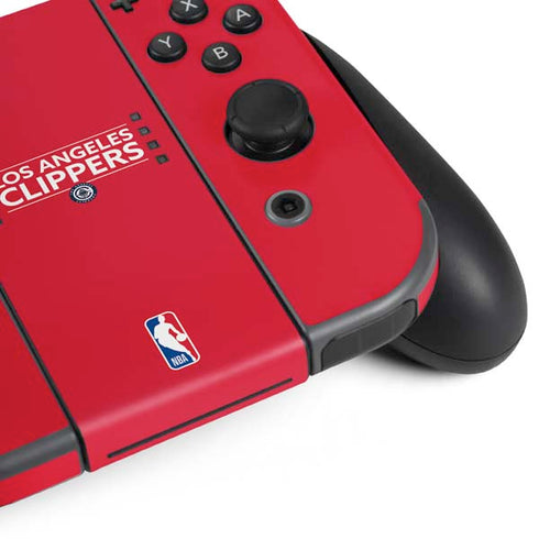 NBA Los Angeles Clippers Standard Red Nintendo Switch Bundle Skin