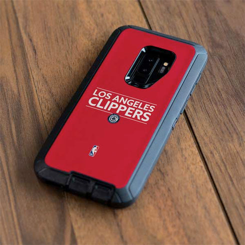 NBA Los Angeles Clippers Standard Red Otterbox Defender Galaxy Skin
