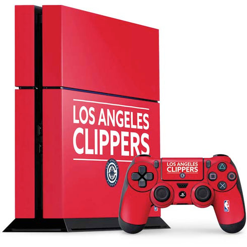 NBA Los Angeles Clippers Standard Red PS4 Console and Controller Bundle Skin