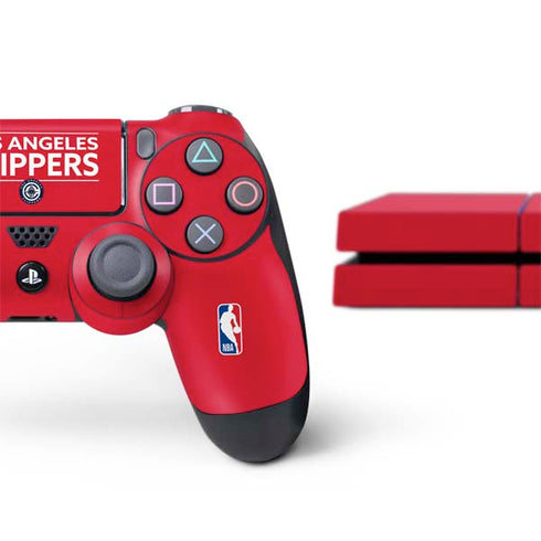 NBA Los Angeles Clippers Standard Red PS4 Console and Controller Bundle Skin