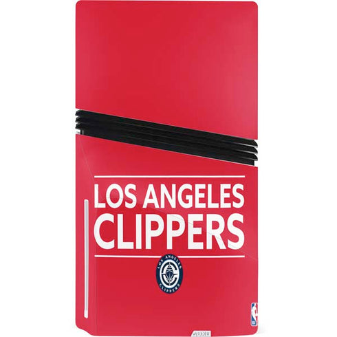 NBA Los Angeles Clippers Standard Red PS5 Pro Disk Console Skin