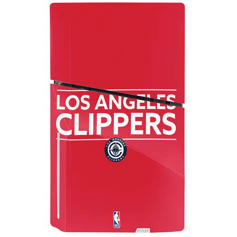 NBA Los Angeles Clippers Standard Red PS5 Slim Disk Console Skin