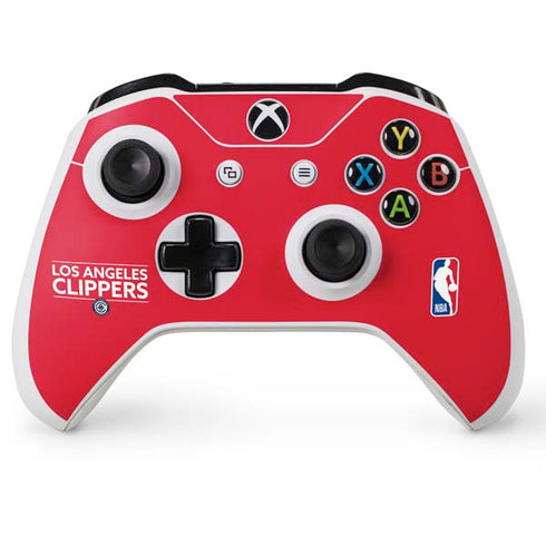 NBA Los Angeles Clippers Standard Red Xbox One S Console and Controller Bundle Skin