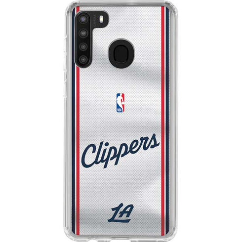 NBA Los Angeles Clippers Team Jersey Galaxy A21 Clear Case
