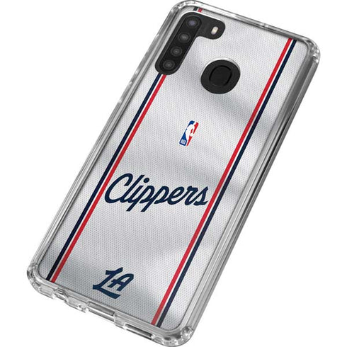NBA Los Angeles Clippers Team Jersey Galaxy A21 Clear Case