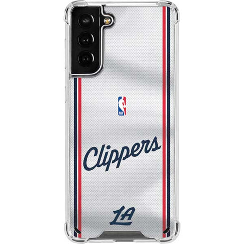 NBA Los Angeles Clippers Team Jersey Galaxy S21 Plus 5G Clear Case