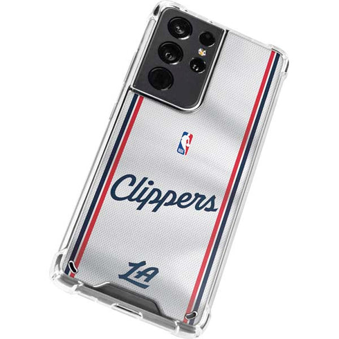 NBA Los Angeles Clippers Team Jersey Galaxy S21 Ultra 5G Clear Case