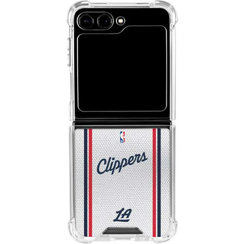 NBA Los Angeles Clippers Team Jersey Galaxy Z Flip5 5G Clear Case