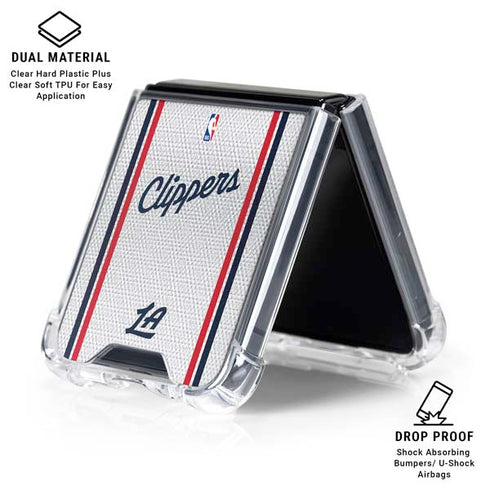 NBA Los Angeles Clippers Team Jersey Galaxy Z Flip6 Clear Case