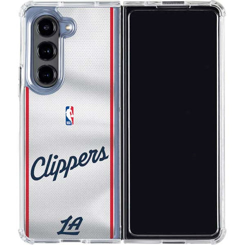 NBA Los Angeles Clippers Team Jersey Galaxy Z Fold5 5G Clear Case