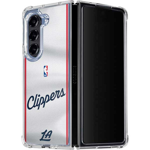 NBA Los Angeles Clippers Team Jersey Galaxy Z Fold5 5G Clear Case