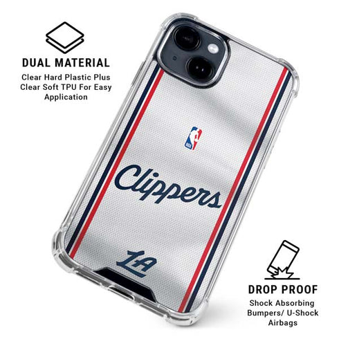 NBA Los Angeles Clippers Team Jersey iPhone 14 Plus Clear Case