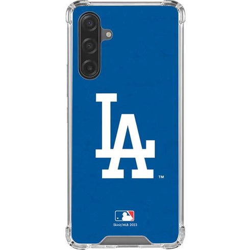 MLB Los Angeles Dodgers - Solid Distressed Galaxy A17 Clear Case
