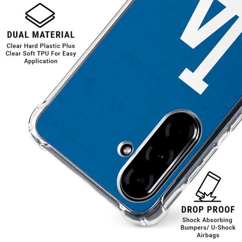 MLB Los Angeles Dodgers - Solid Distressed Galaxy A36 5G Clear Case