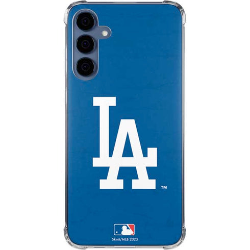 MLB Los Angeles Dodgers - Solid Distressed Galaxy A55 5G Clear Case
