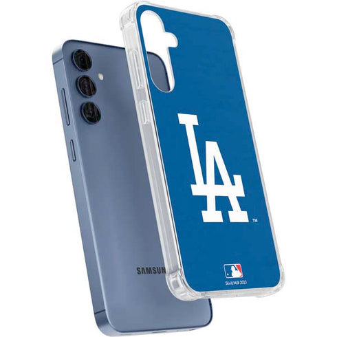 MLB Los Angeles Dodgers - Solid Distressed Galaxy A55 5G Clear Case