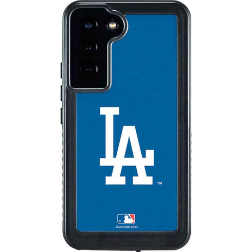 MLB Los Angeles Dodgers - Solid Distressed Galaxy S24 Plus Waterproof Case