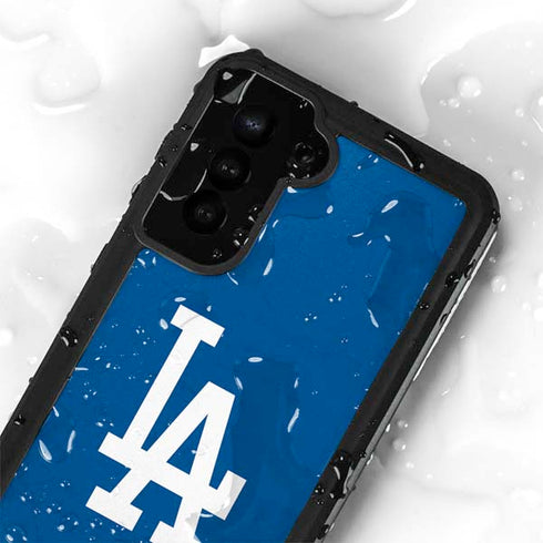 MLB Los Angeles Dodgers - Solid Distressed Galaxy S24 Plus Waterproof Case